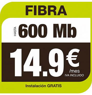 Fibra 600 Mb - 14,90 €